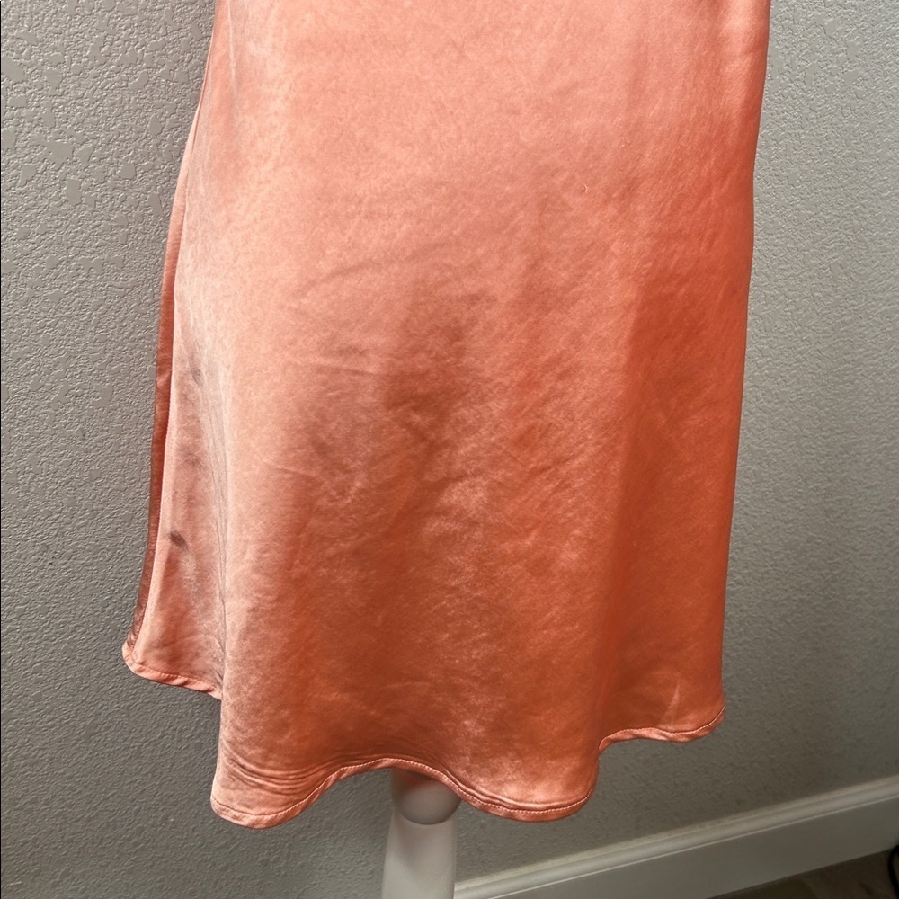 Princess Polly Peach Silky Special Occasion Cocktail Mini Slip Dress Size 12 - Picture 3 of 7